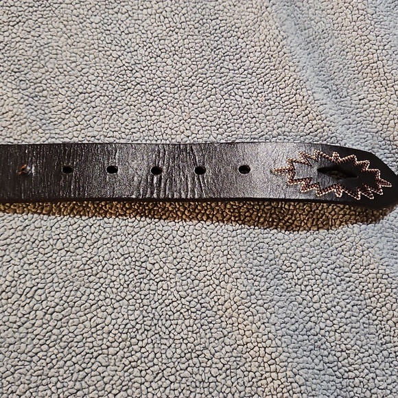 Women's Nocona Black Silvertone Rhinestone Western Belt Size Large - Picture 12 of 16